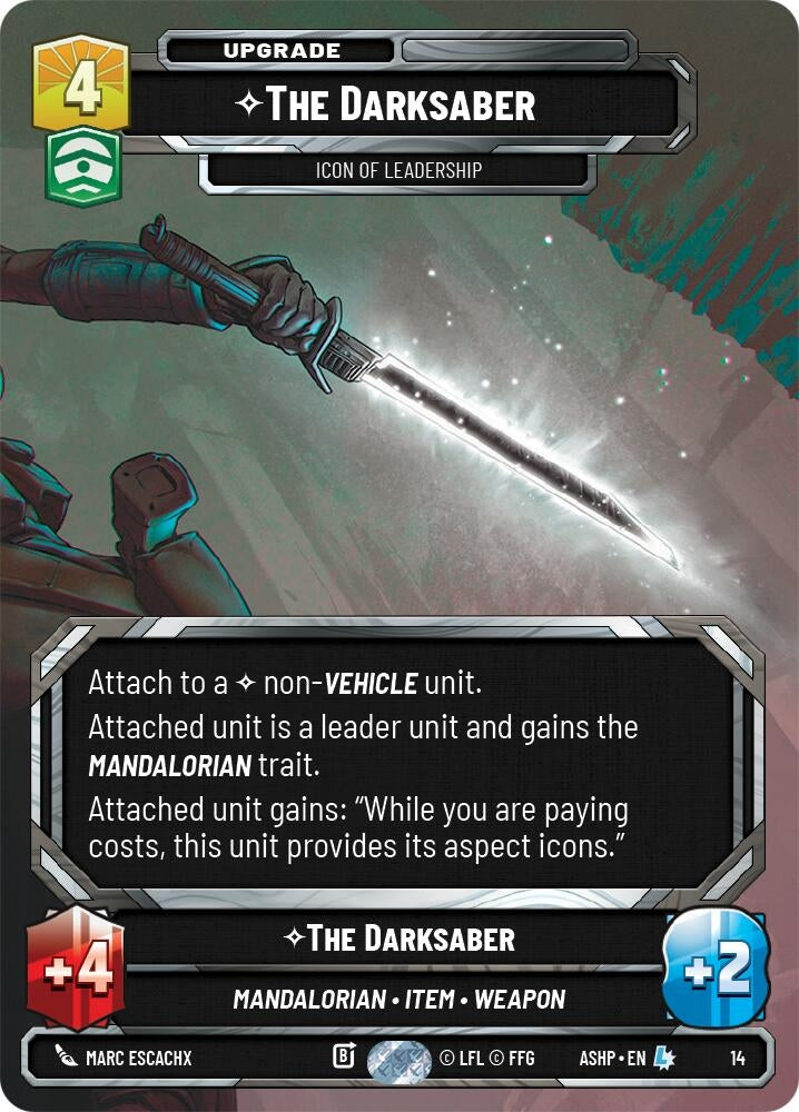 Image for The Darksaber - Icon of Leadership (14) [Ashes of the Empire - Weekly Play Promos] {ASHWPP} - Star Wars: Unlimited