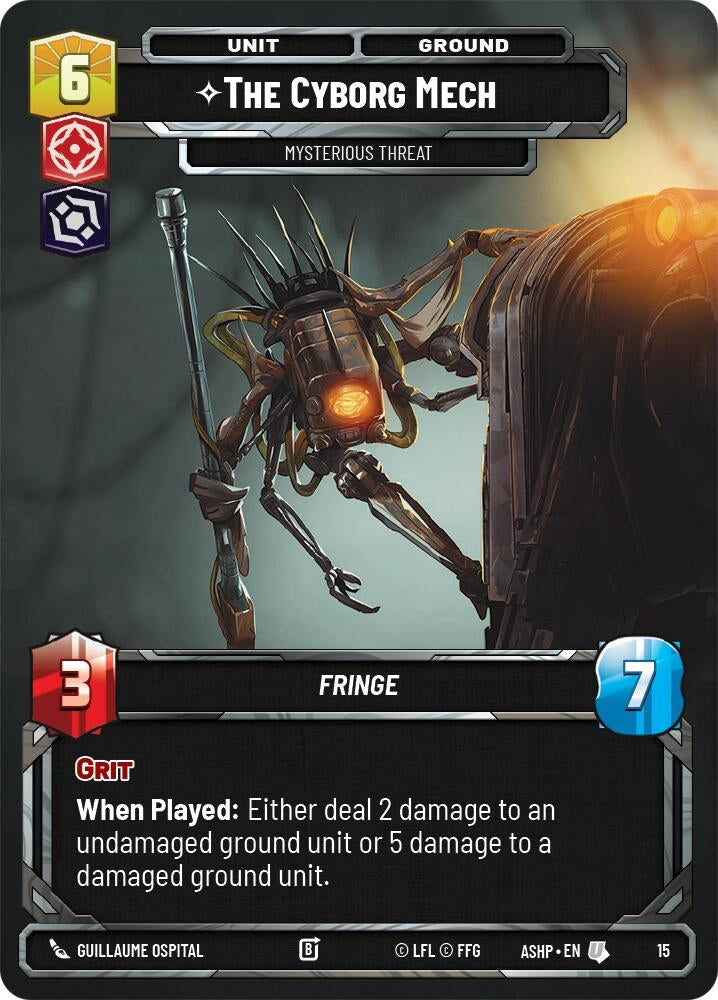 Image for The Cyborg Mech - Mysterious Threat (15) [Ashes of the Empire - Weekly Play Promos] {ASHWPP} - Star Wars: Unlimited