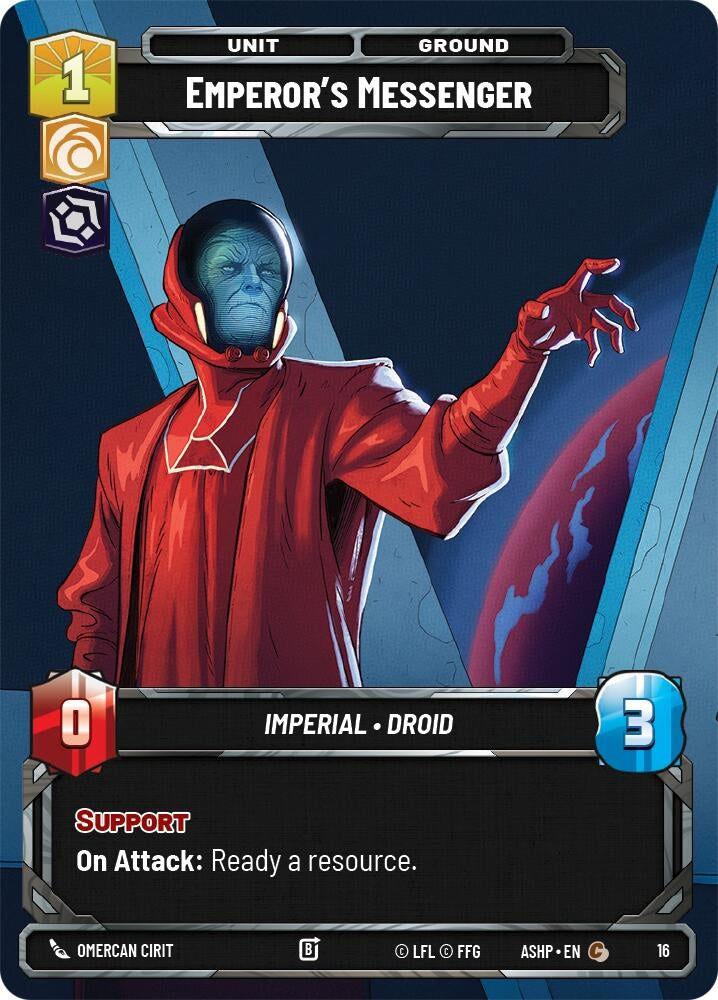 Image for Emperor's Messenger (16) [Ashes of the Empire - Weekly Play Promos] {ASHWPP} - Star Wars: Unlimited