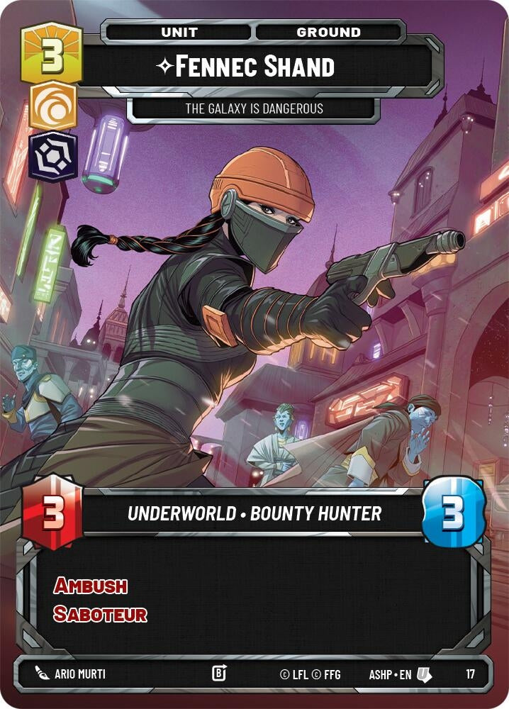Image for Fennec Shand - The Galaxy Is Dangerous (17) [Ashes of the Empire - Weekly Play Promos] {ASHWPP} - Star Wars: Unlimited