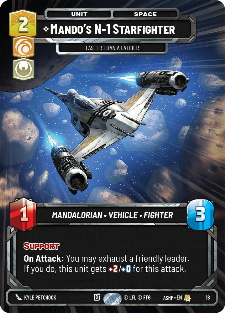 Image for Mando's N-1 Starfighter - Faster than a Fathier (18) [Ashes of the Empire - Weekly Play Promos] {ASHWPP} - Star Wars: Unlimited