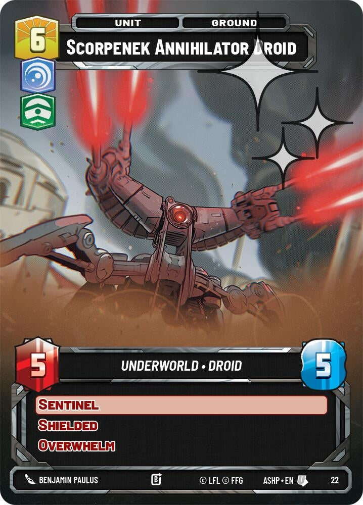 Image for Scorpenek Annihilator Droid (Foil) (22) [Ashes of the Empire - Weekly Play Promos] {ASHWPP} - Star Wars: Unlimited