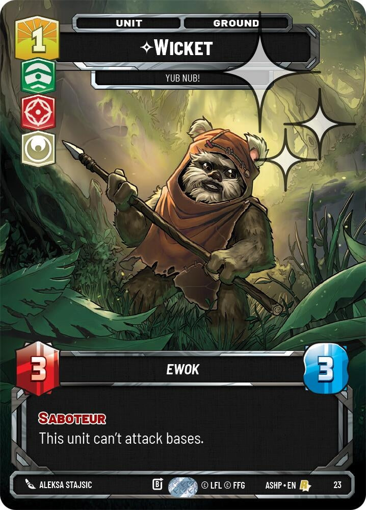 Image for Wicket - Yub Nub! (Foil) (23) [Ashes of the Empire - Weekly Play Promos] {ASHWPP} - Star Wars: Unlimited