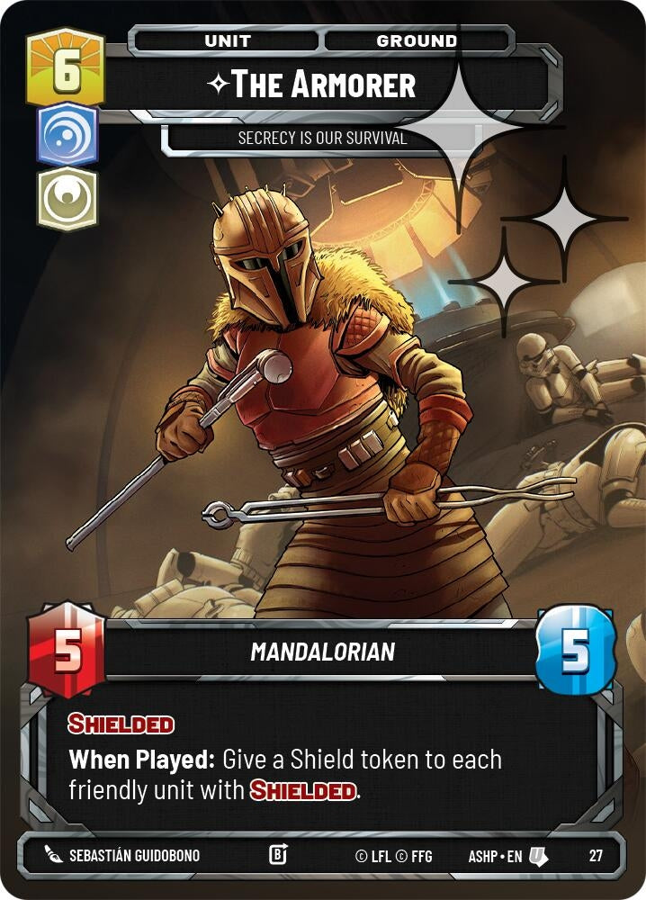 Image for The Armorer - Secrecy is Our Survival (Foil) (27) [Ashes of the Empire - Weekly Play Promos] {ASHWPP} - Star Wars: Unlimited