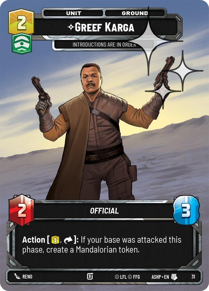 Image for Greef Karga (Foil) (31) [Ashes of the Empire - Weekly Play Promos] {ASHWPP} - Star Wars: Unlimited