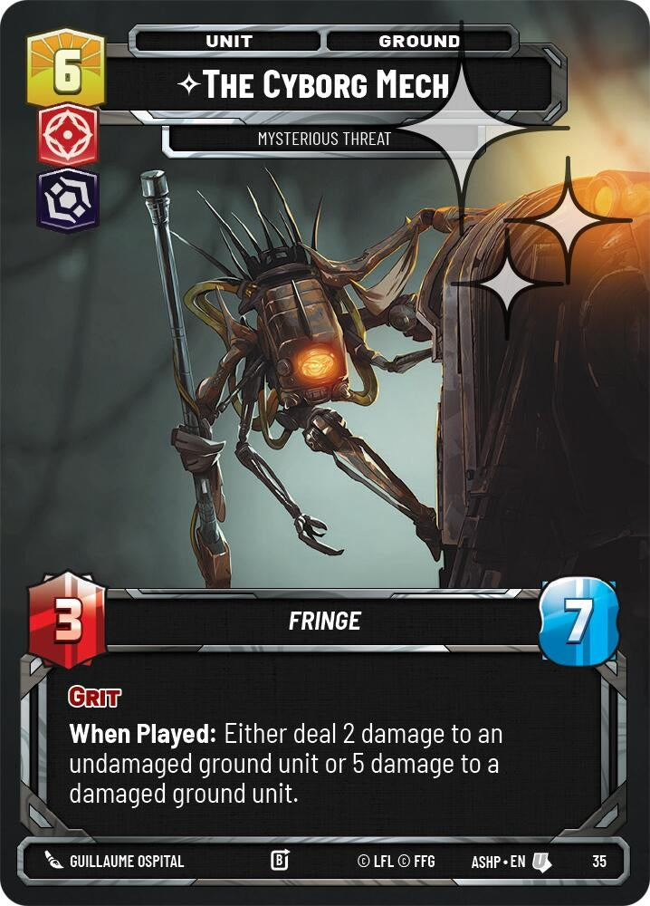 Image for The Cyborg Mech - Mysterious Threat (Foil) (35) [Ashes of the Empire - Weekly Play Promos] {ASHWPP} - Star Wars: Unlimited