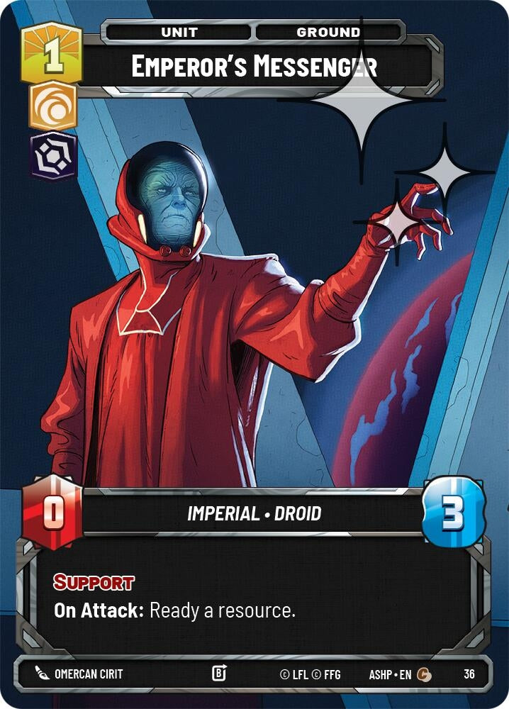 Image for Emperor's Messenger (Foil) (36) [Ashes of the Empire - Weekly Play Promos] {ASHWPP} - Star Wars: Unlimited