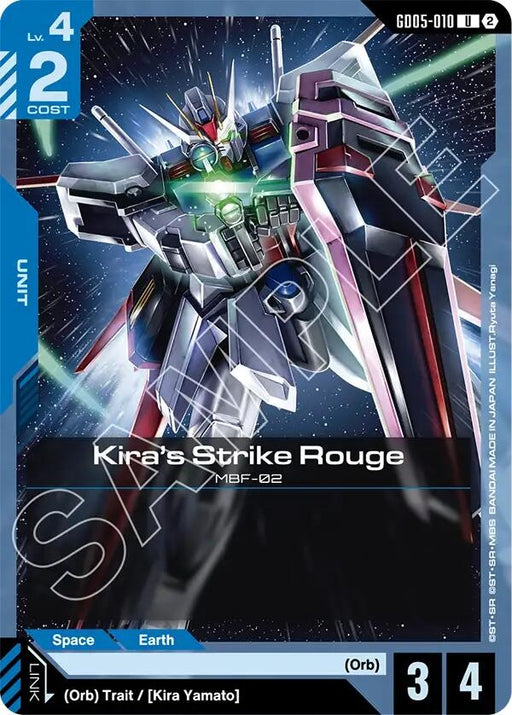 Image for Kira's Strike Rouge (GD05-010) [Freedom Ascension] {GD05} - Gundam Card Game