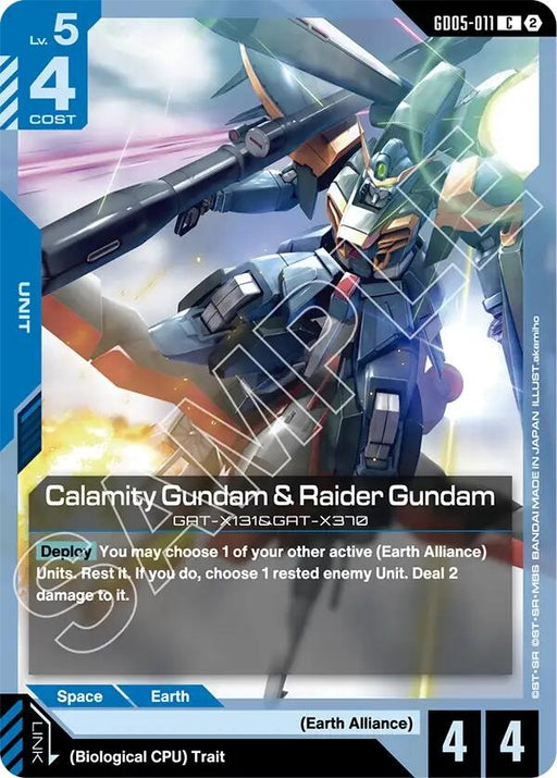 Image for Calamity Gundam & Raider Gundam (GD05-011) [Freedom Ascension] {GD05} - Gundam Card Game