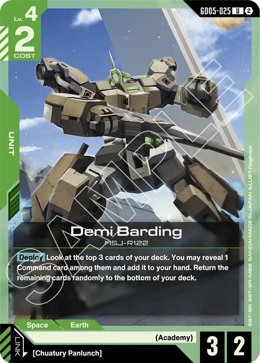 Image for Demi Barding (GD05-025) [Freedom Ascension] {GD05} - Gundam Card Game