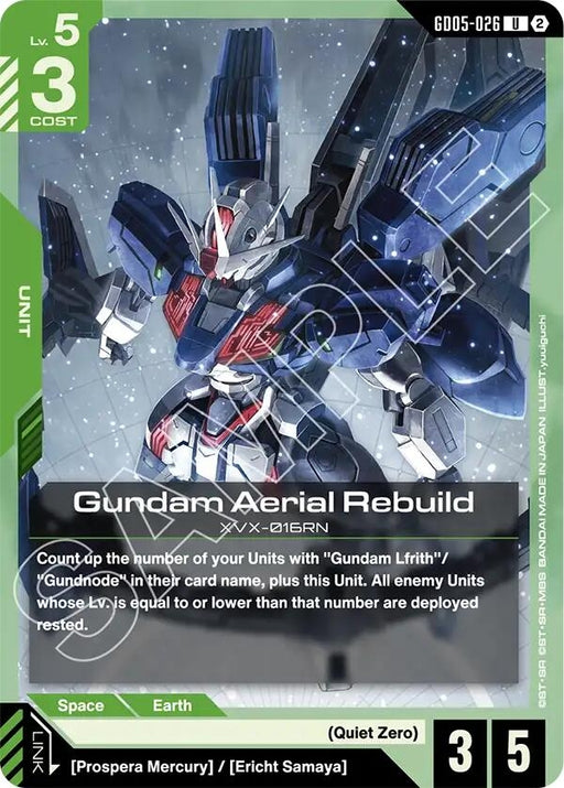 Image for Gundam Aerial Rebuild (GD05-026) [Freedom Ascension] {GD05} - Gundam Card Game