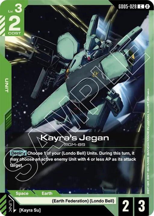 Image for Kayra's Jegan (GD05-028) [Freedom Ascension] {GD05} - Gundam Card Game