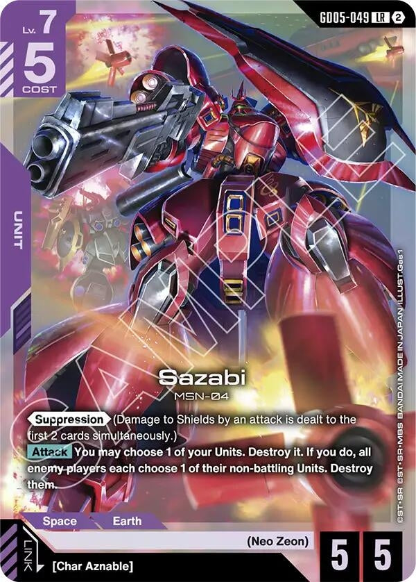 Image for Sazabi (GD05-049) (GD05-049) [Freedom Ascension] {GD05} - Gundam Card Game
