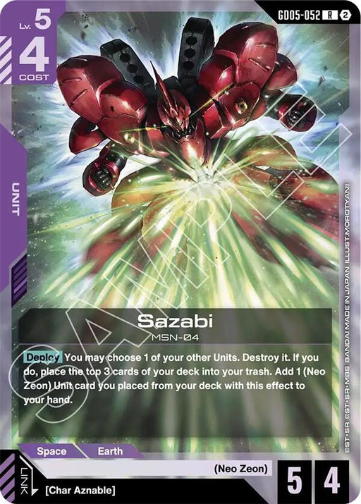 Image for Sazabi (GD05-052) (GD05-052) [Freedom Ascension] {GD05} - Gundam Card Game