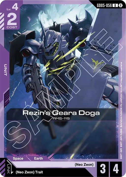 Image for Rezin's Geara Doga (GD05-056) [Freedom Ascension] {GD05} - Gundam Card Game