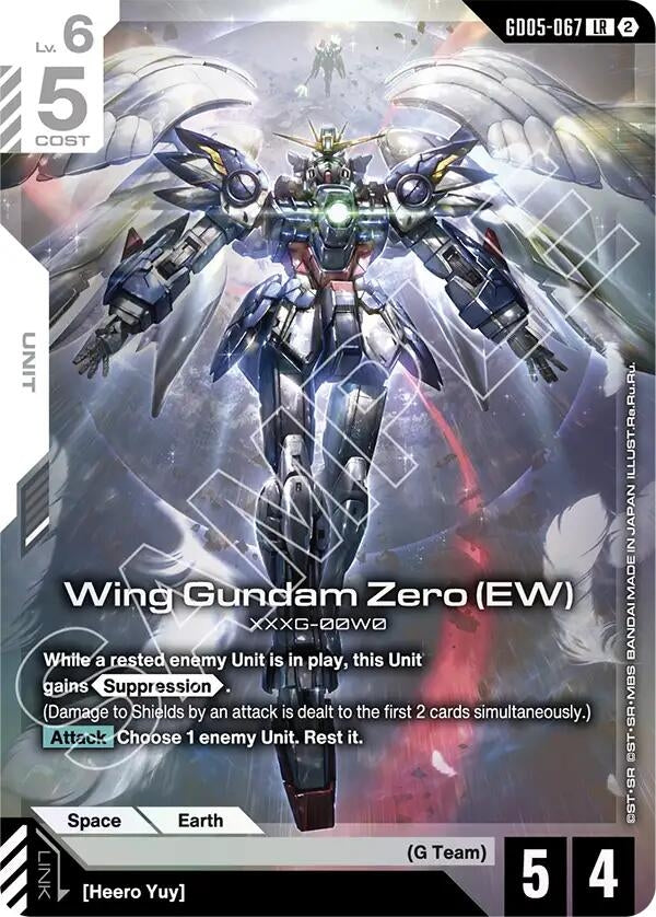 Image for Wing Gundam Zero (EW) (GD05-067) [Freedom Ascension] {GD05} - Gundam Card Game