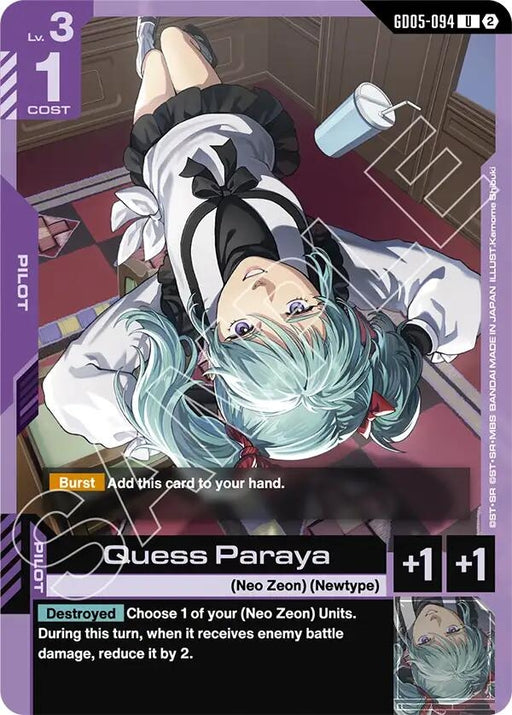 Image for Quess Paraya (GD05-094) [Freedom Ascension] {GD05} - Gundam Card Game
