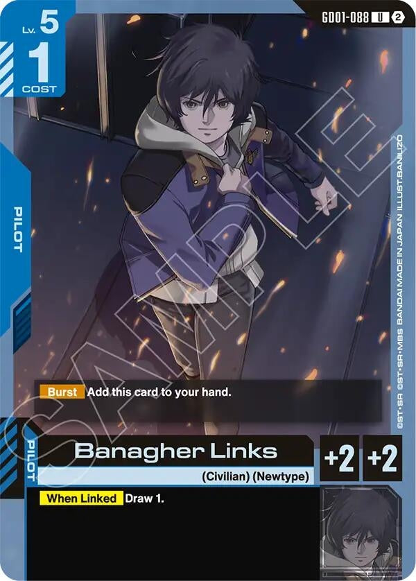 Image for Banagher Links (GD01-088) [Deck Build Box Freedom Ascension] {SC01} - Gundam Card Game