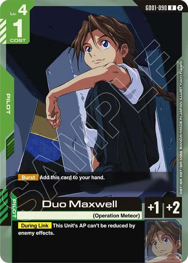 Image for Duo Maxwell (GD01-090) [Deck Build Box Freedom Ascension] {SC01} - Gundam Card Game