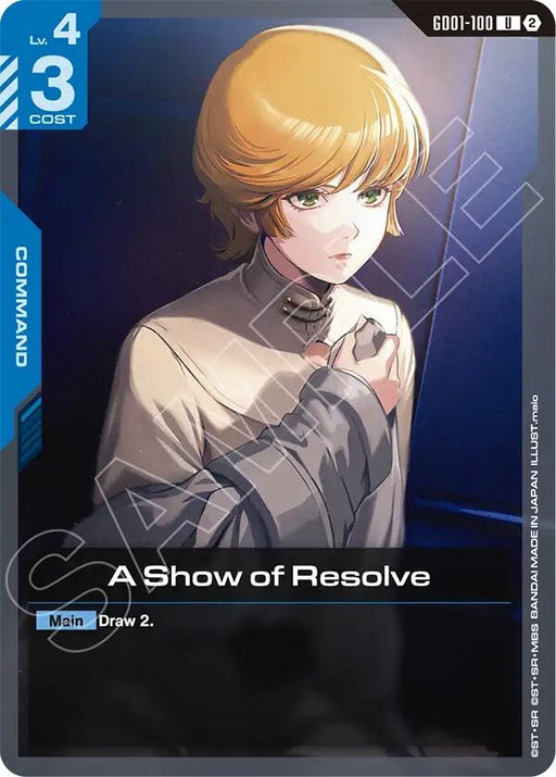 Image for A Show of Resolve (GD01-100) [Deck Build Box Freedom Ascension] {SC01} - Gundam Card Game