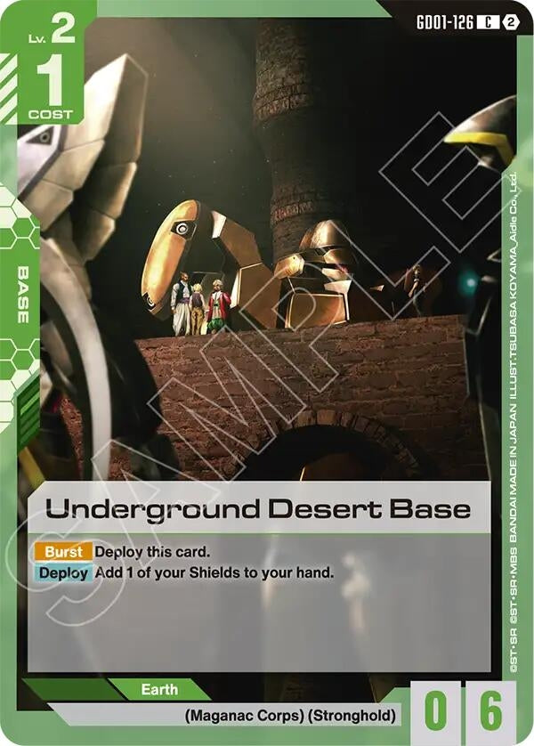 Image for Underground Desert Base (GD01-126) [Deck Build Box Freedom Ascension] {SC01} - Gundam Card Game