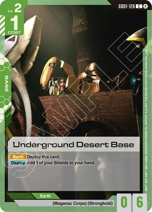 Image for Underground Desert Base (GD01-126) [Deck Build Box Freedom Ascension] {SC01} - Gundam Card Game