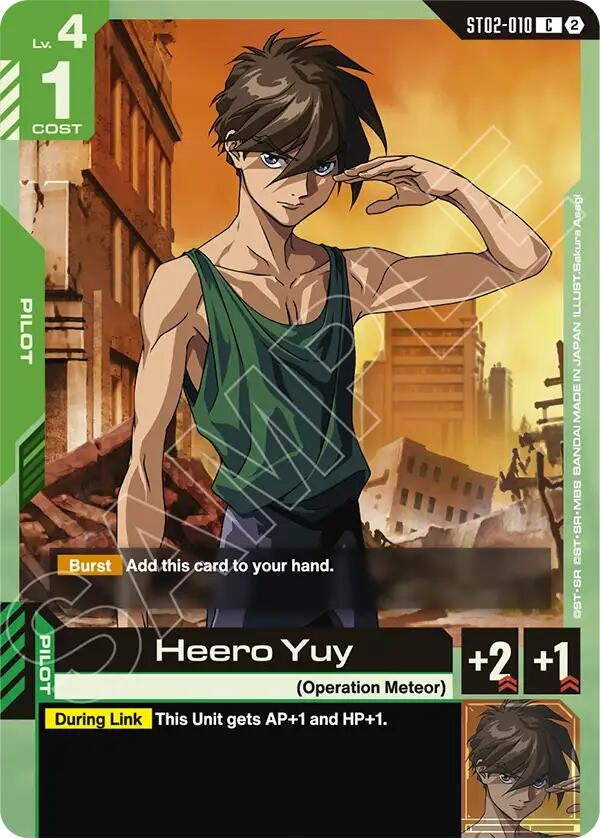 Image for Heero Yuy (ST02-010) [Deck Build Box Freedom Ascension] {SC01} - Gundam Card Game