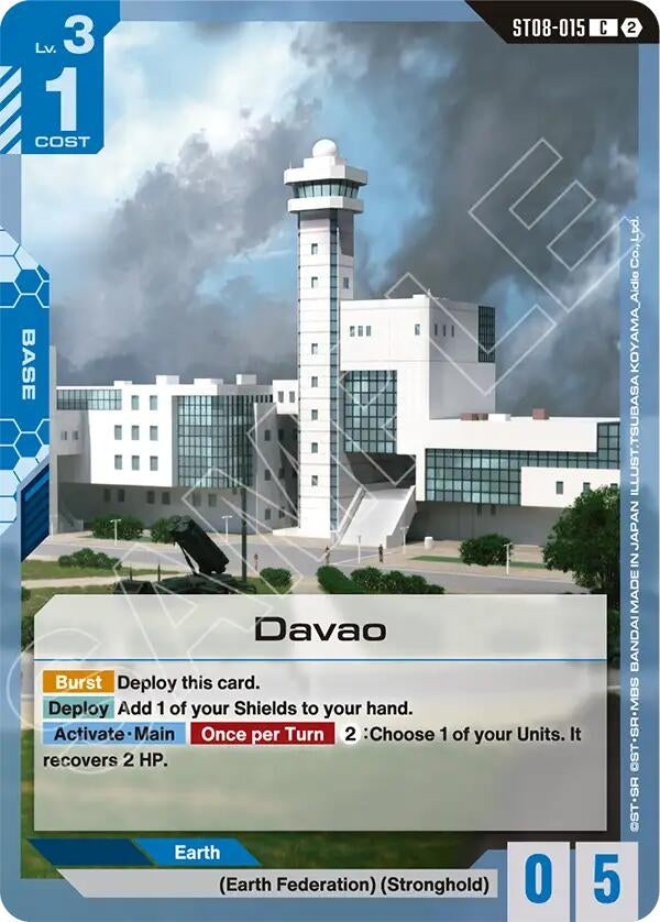 Image for Davao (ST08-015) [Deck Build Box Freedom Ascension] {SC01} - Gundam Card Game