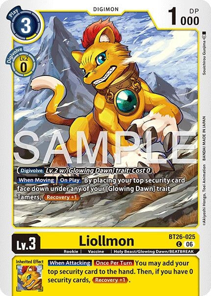 Liollmon (BT26-025 C) [Timeless Bonds]