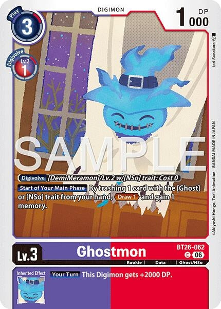Image for Ghostmon (BT26-062 C) [Timeless Bonds] - Digimon Card Game