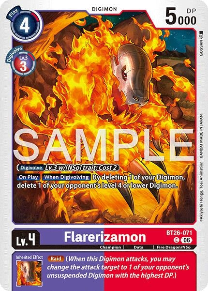 Image for Flarerizamon (BT26-071 C) [Timeless Bonds] - Digimon Card Game