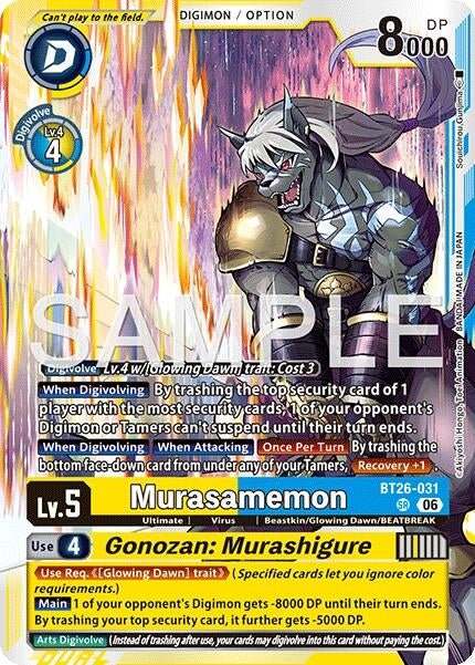 Image for Murasamemon // Gonozan: Murashigure (BT26-031 SR) [Timeless Bonds] - Digimon Card Game