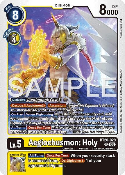 Image for Aegiochusmon: Holy (BT26-029 R) [Timeless Bonds] - Digimon Card Game