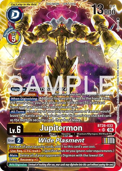 Jupitermon // Wide Plasmet (Alternate Art) (BT26-033 SR) [Timeless Bonds]