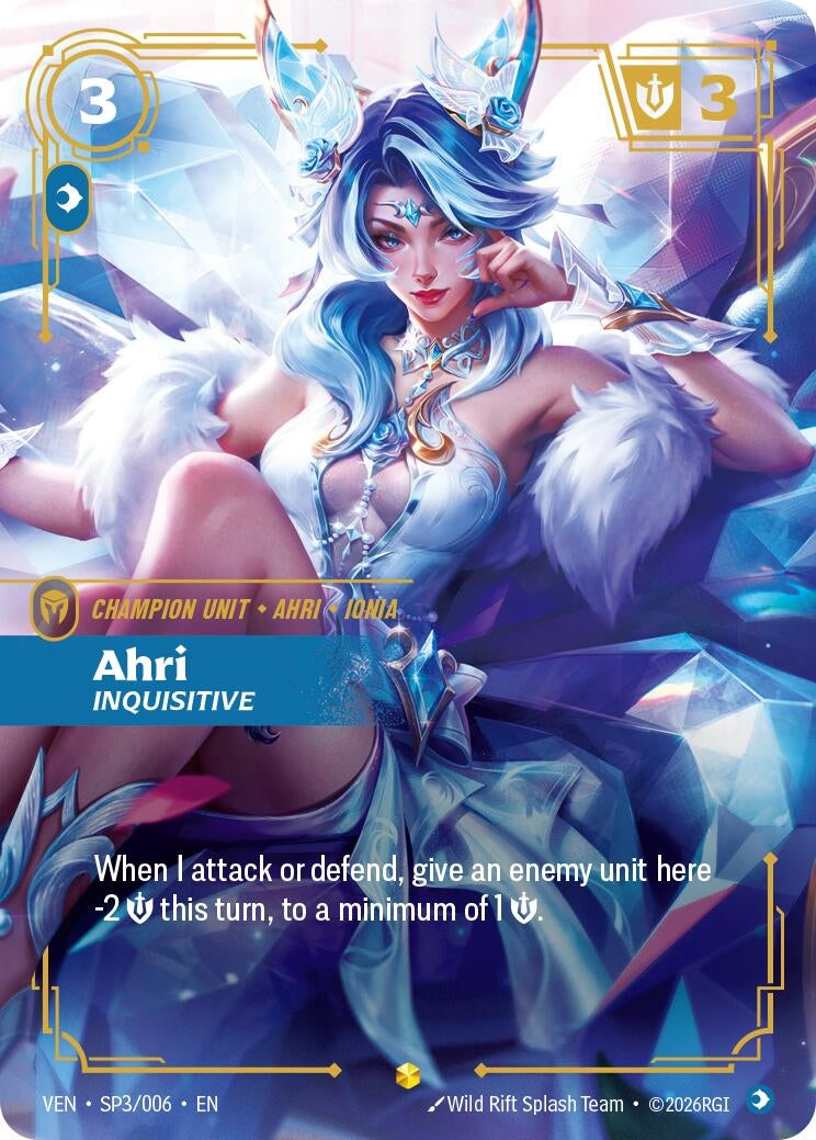 Image for Ahri - Inquisitive (SP3/006) [Vendetta] - Riftbound: League of Legends Trading Card Game