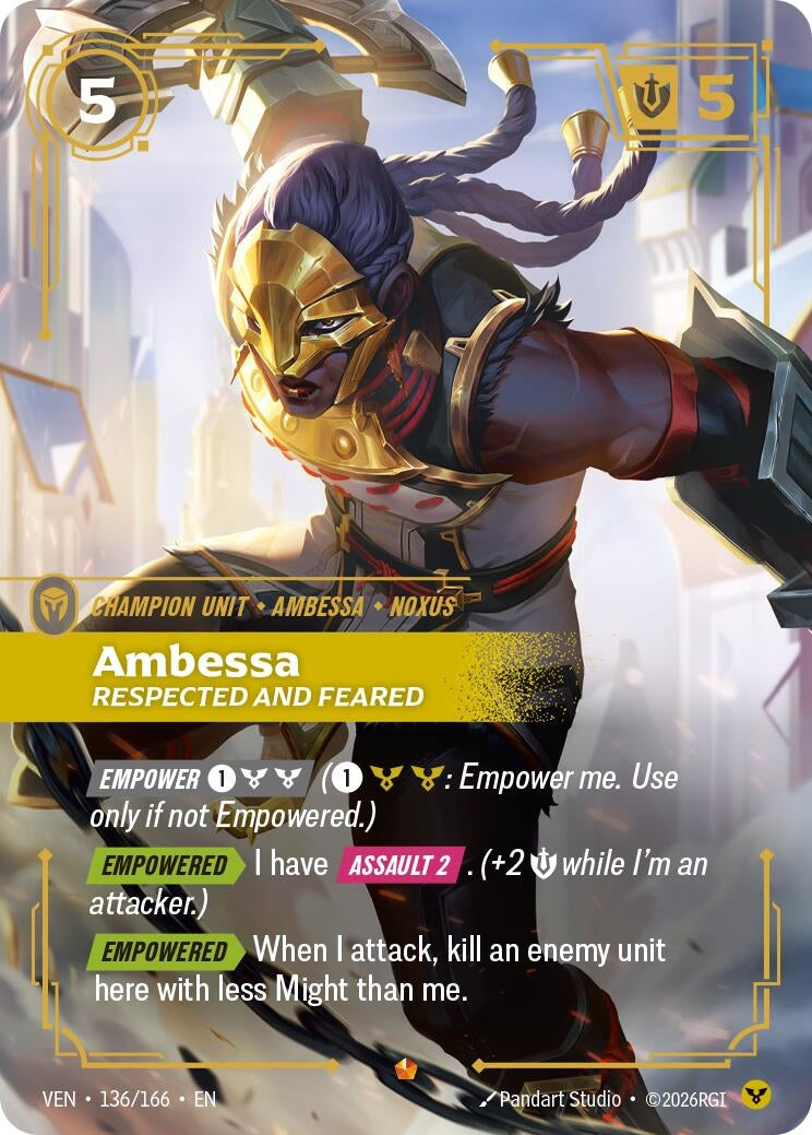 Image for Ambessa - Respected and Feared (136/166) [Vendetta] - Riftbound: League of Legends Trading Card Game