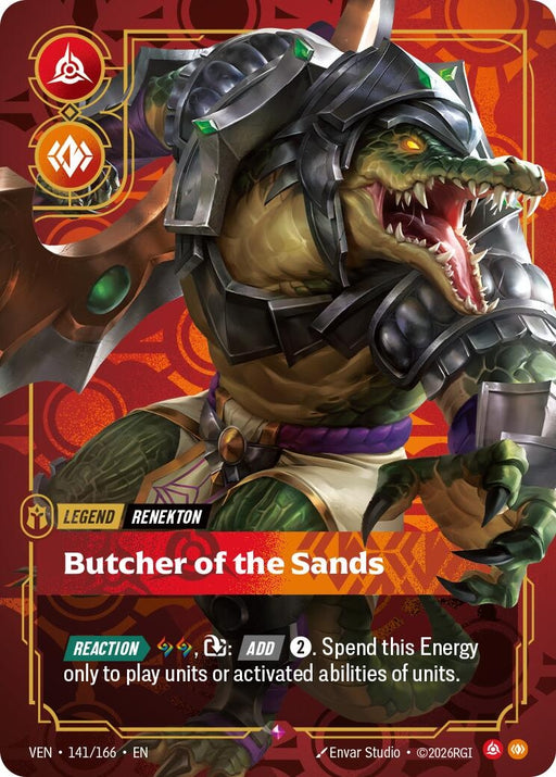 Image for Renekton - Butcher of the Sands (141/166) [Vendetta] - Riftbound: League of Legends Trading Card Game