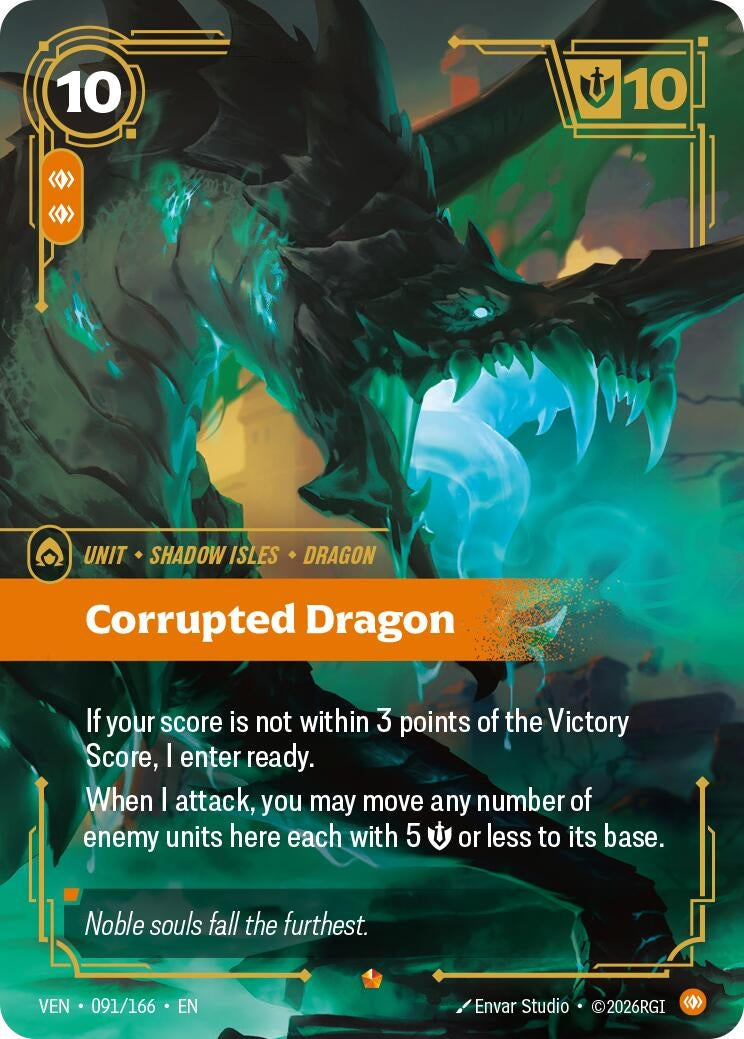 Image for Corrupted Dragon (091/166) [Vendetta] - Riftbound: League of Legends Trading Card Game