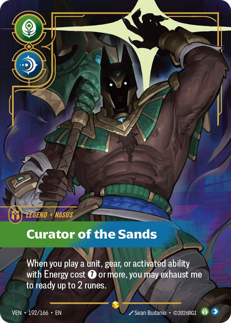 Image for Nasus - Curator of the Sands (Overnumbered) (192/166) [Vendetta] - Riftbound: League of Legends Trading Card Game
