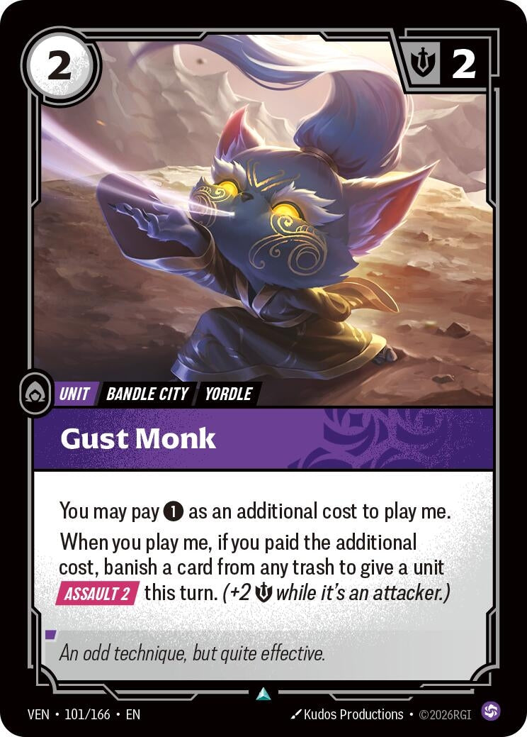 Image for Gust Monk (101/166) [Vendetta] - Riftbound: League of Legends Trading Card Game