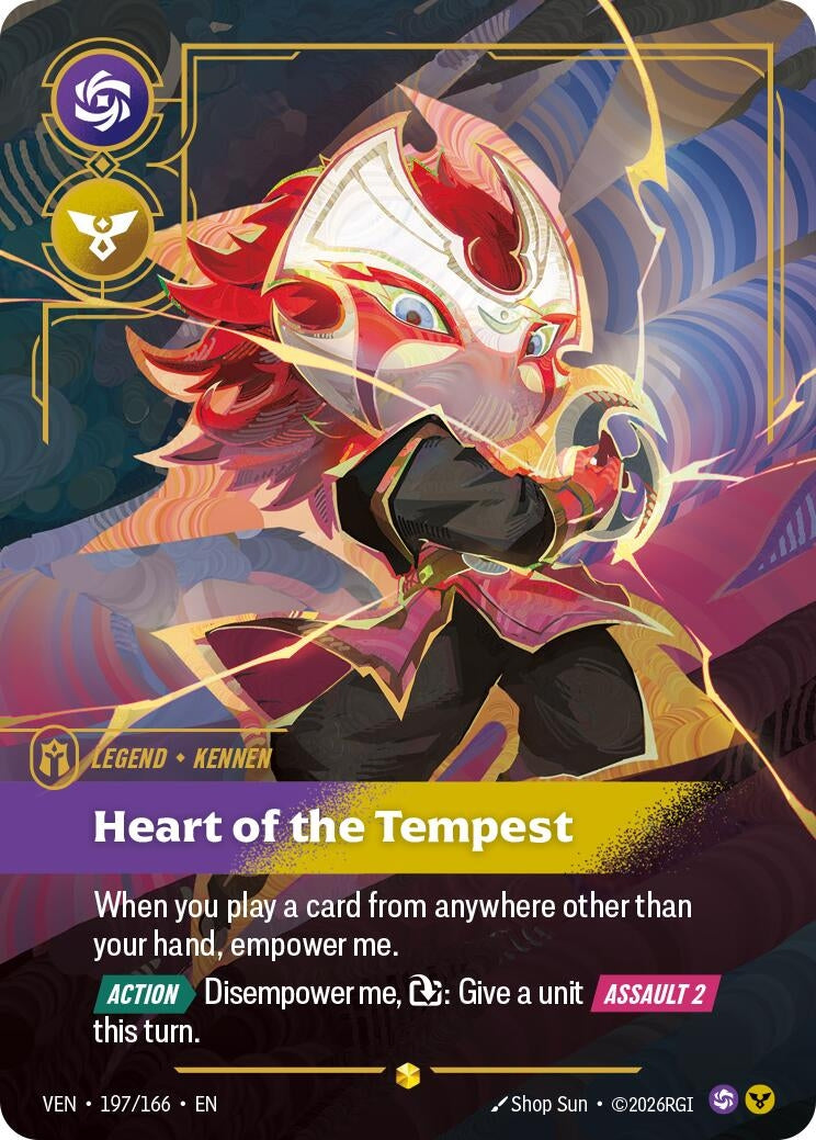 Image for Kennen - Heart of the Tempest (Overnumbered) (197/166) [Vendetta] - Riftbound: League of Legends Trading Card Game