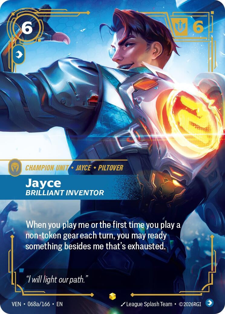 Image for Jayce - Brilliant Inventor (Alternate Art) (068a/166) [Vendetta] - Riftbound: League of Legends Trading Card Game