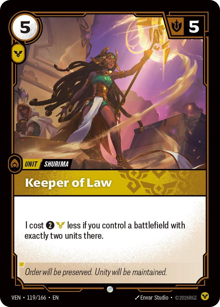Image for Keeper of Law (119/166) [Vendetta] - Riftbound: League of Legends Trading Card Game