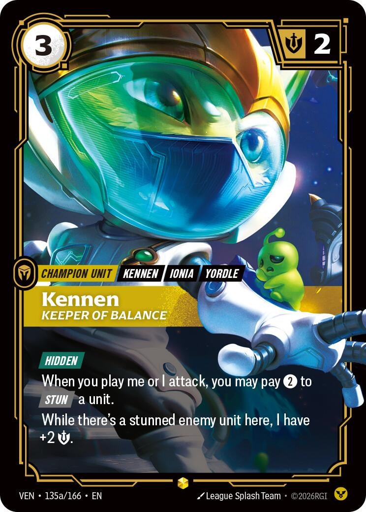 Image for Kennen - Keeper of Balance (Alternate Art) (135a/166) [Vendetta] - Riftbound: League of Legends Trading Card Game