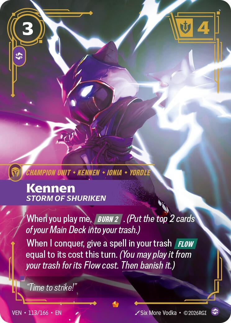 Image for Kennen - Storm of Shuriken (113/166) [Vendetta] - Riftbound: League of Legends Trading Card Game