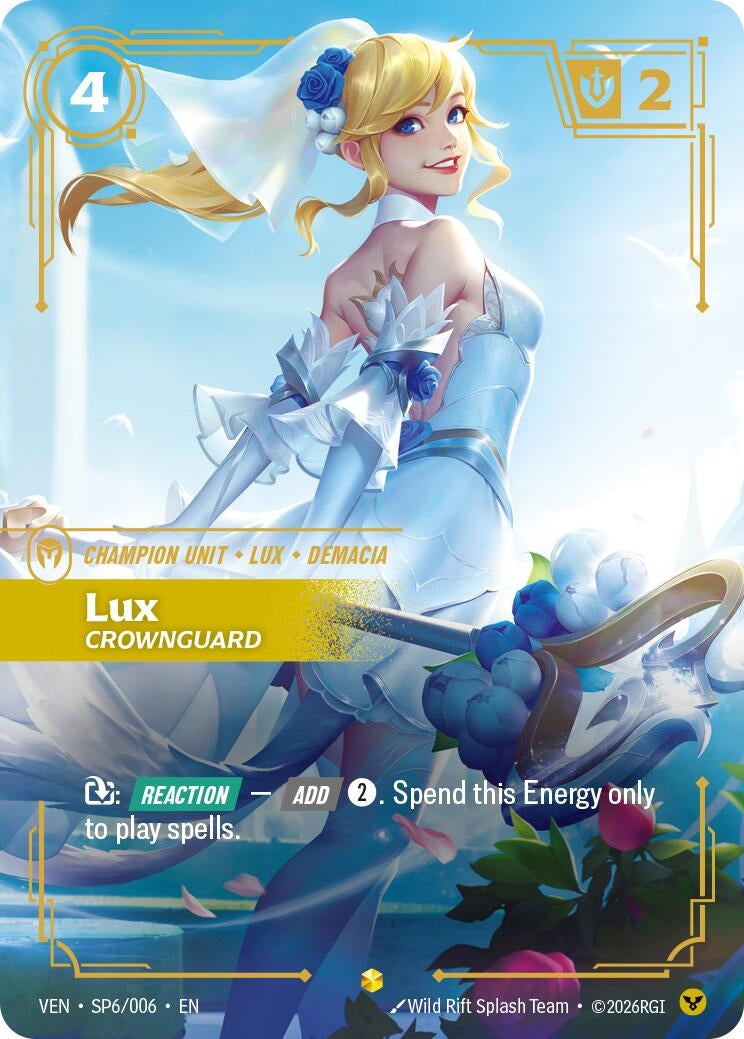 Image for Lux - Crownguard (SP6/006) [Vendetta] - Riftbound: League of Legends Trading Card Game