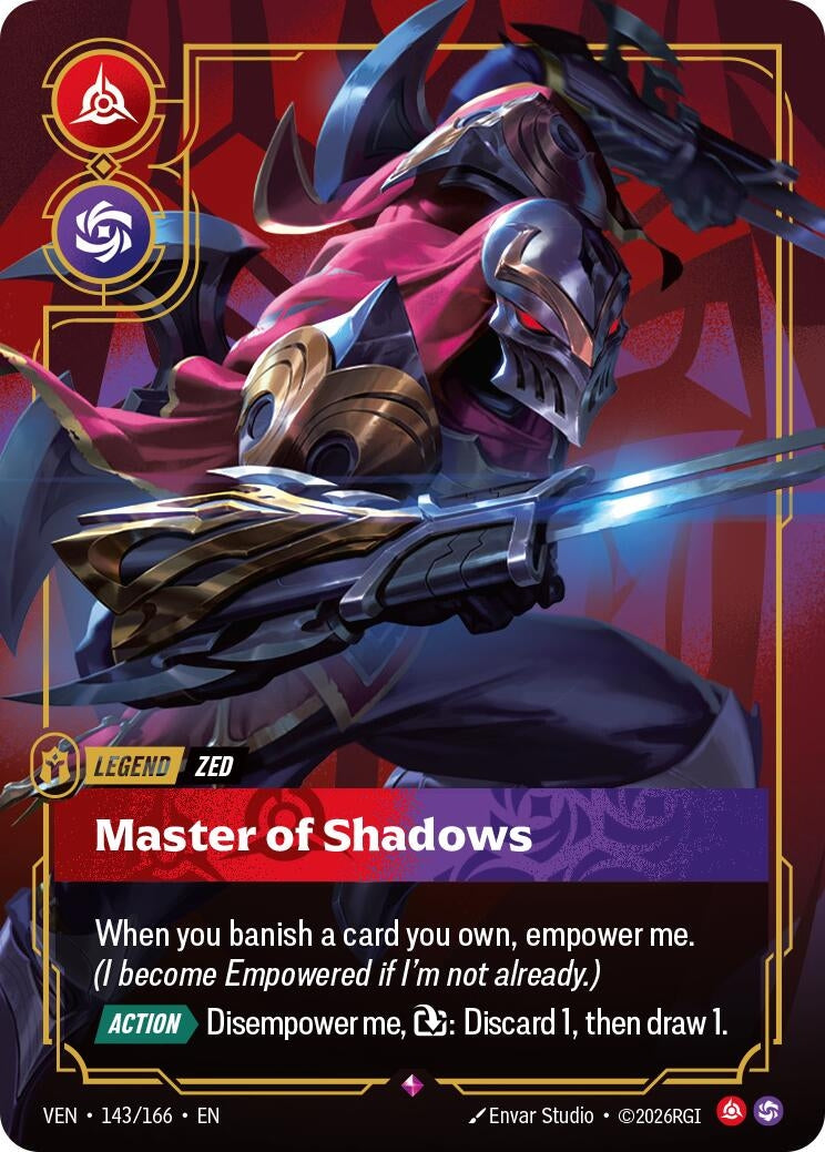 Image for Zed - Master of Shadows (143/166) [Vendetta] - Riftbound: League of Legends Trading Card Game