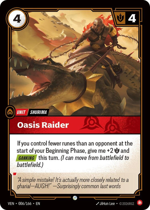 Image for Oasis Raider (006/166) [Vendetta] - Riftbound: League of Legends Trading Card Game
