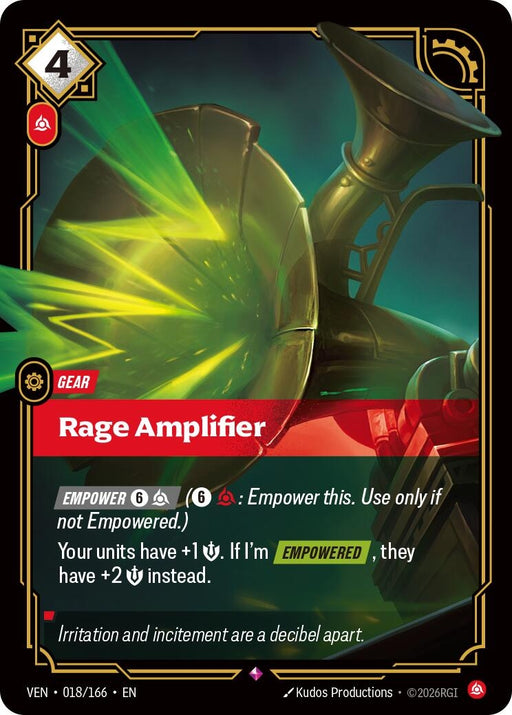 Image for Rage Amplifier (018/166) [Vendetta] - Riftbound: League of Legends Trading Card Game