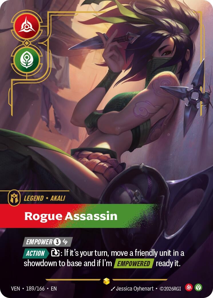 Image for Akali - Rogue Assassin (Overnumbered) (189/166) [Vendetta] - Riftbound: League of Legends Trading Card Game